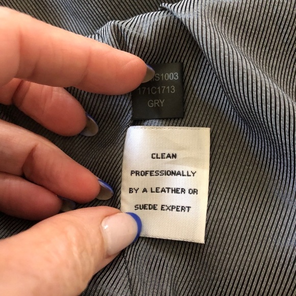 Kenneth Cole New York Grey Leather Jacket size M - Picture 11 of 11